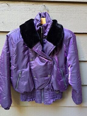 Vintage NILS  Purple Down Ski Jacket - 8 - USA - Never Worn